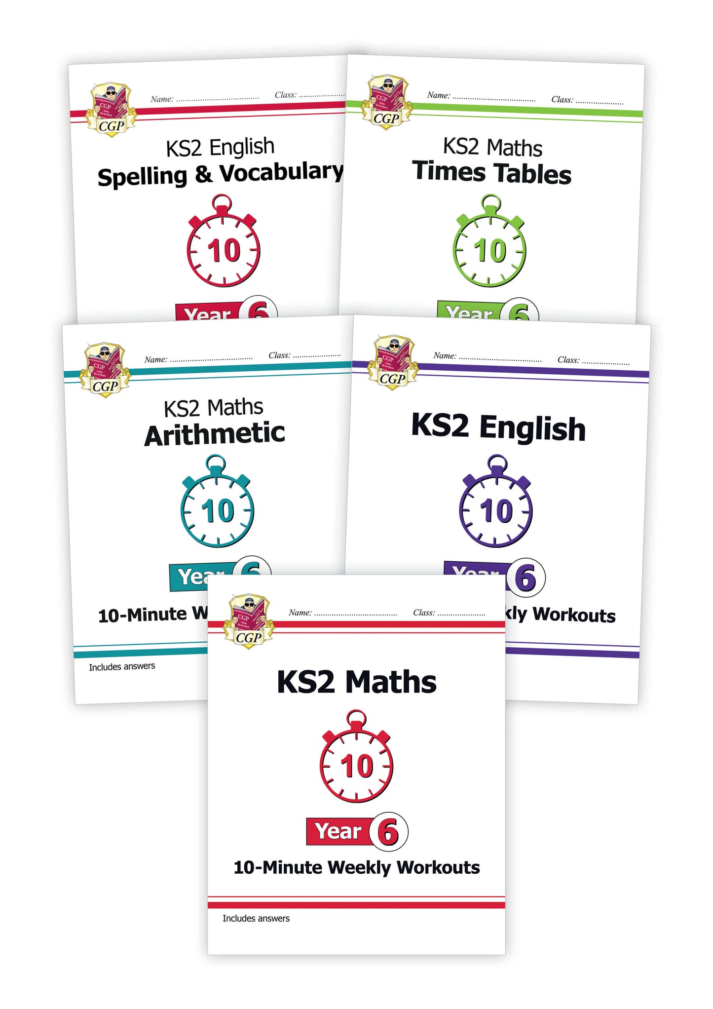 Year 6 Maths & English - 10-Minute Weekly Workouts 5-book bundle