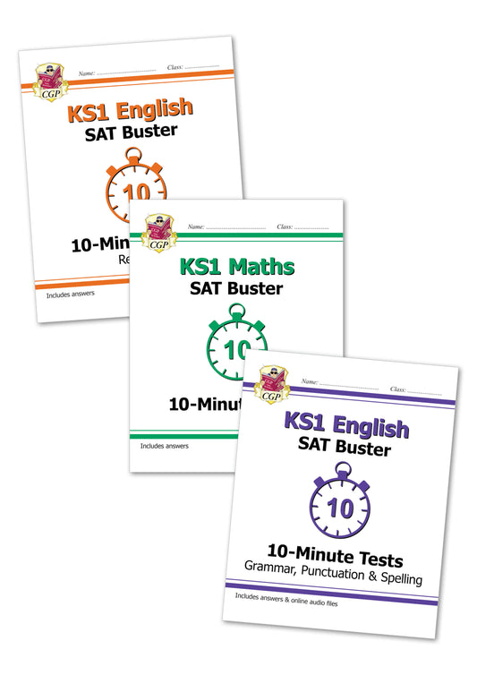 The Complete KS1 Maths and English 10-Minute Test SAT Buster Bundle (for end of year assessments)