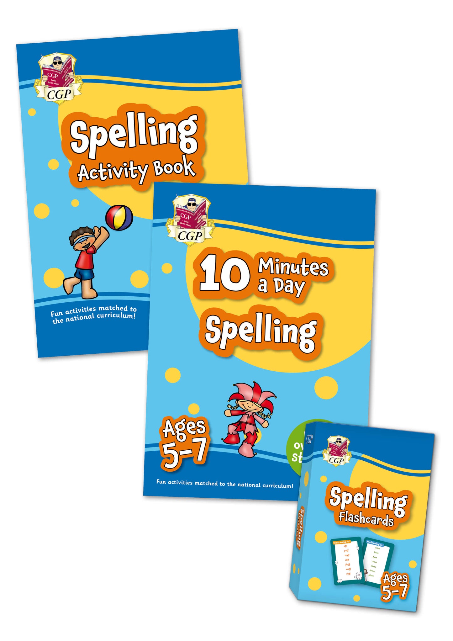 KS1 Spelling Activity Book & Flashcard Bundle (Ages 5-7)