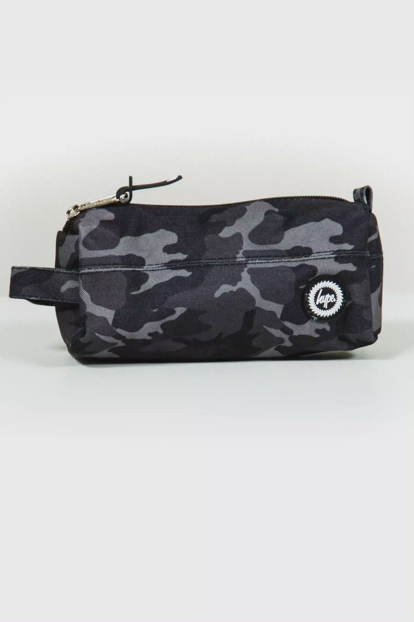 Hype Black & Grey Mono Camo Pencil Case