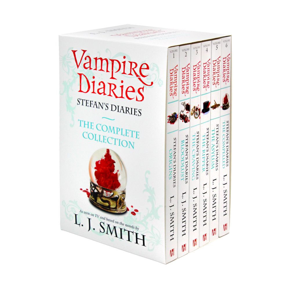 The Complete Collection The Vampire Diaries: Stefan's Diaries 1-6 Books Box Set By LJ Smith (Origins, Bloodlust, The Craving, The Ripper, The Asylum &amp; The Compelled)