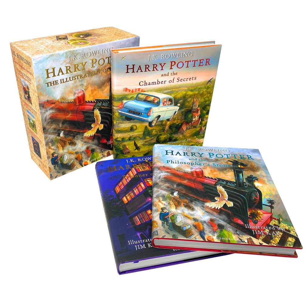 Harry Potter The Illustrated 3 Books Collection Set By J.K Rowling