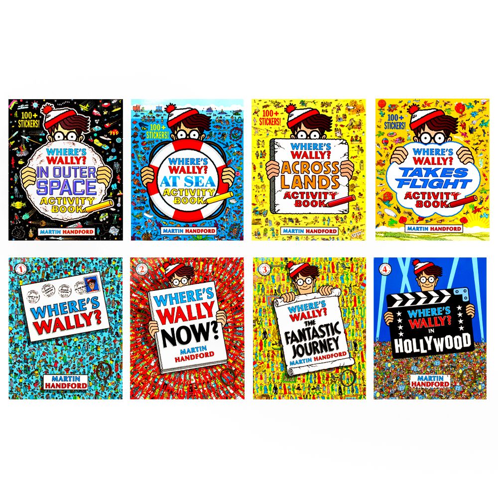 Wheres Wally Amazing Adventures and Activities Collection 8 Books Set