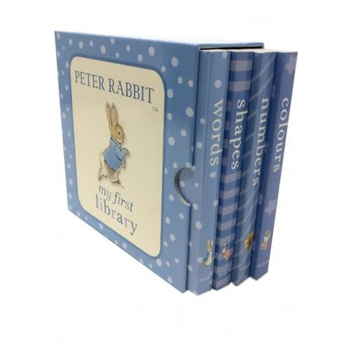 Beatrix Potter Peter Rabbit - My First Library 4 Board Book Collection Set Numbers Shapes Words Co..