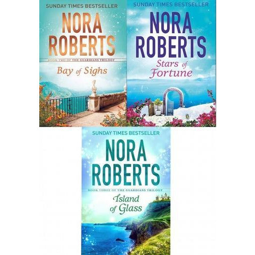 Nora Roberts Guardians Trilogy 3 Book Collection Set Stars Of Fortune Bay Of Sighs Island Of Glass