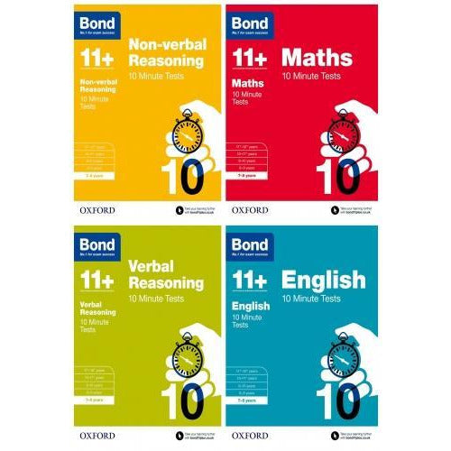 Bond 11+ Maths English 10 Minute Tests For Ages 7-8 Verbal Reasoning, Non-Verbal Reasoning