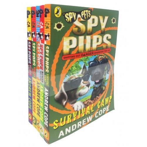 Andrew Cope Spy Pups Series 5 Books Collection Set - Danger Island, Training School Ci..