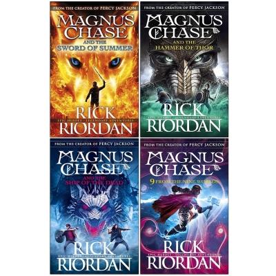 Rick Riordan Magnus Chase Series 4 Books Collection Set The Sword Of Summer Hammer Of Thor Ship Of..