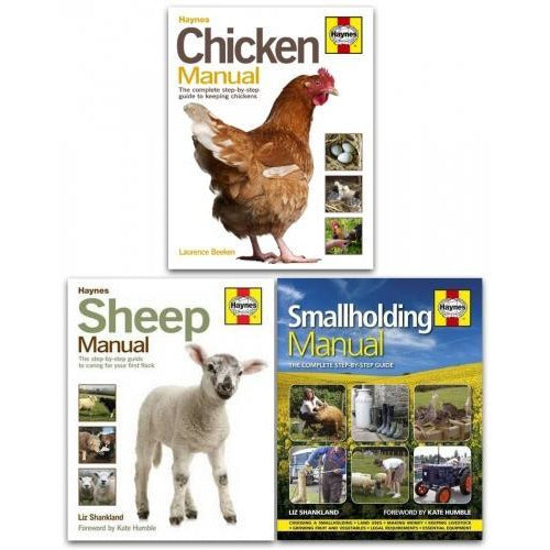 Haynes Farming Manual 3 Books Collection Set Smallholding Manual Sheep Manual Chicken Manual