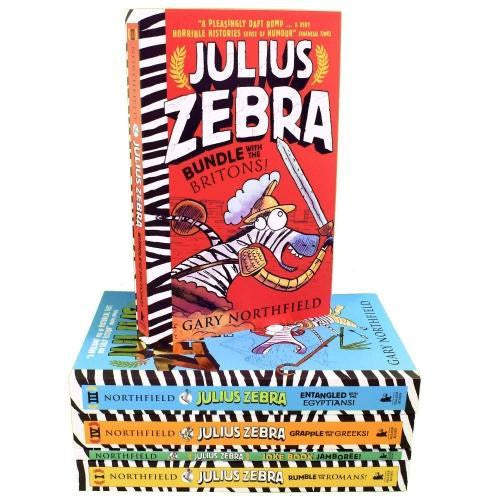 Julius Zebra Rumble With The Romans 5 Books Collection Box Set By Gary Northfield Children Adventure B..