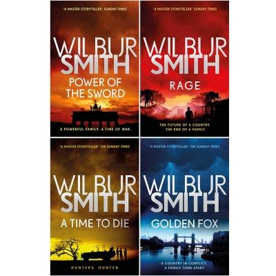 Wilbur Smith Courtney Series 4 Books Collection Set - Book 5 To 8 - Power Of The Sword Rage A Time..