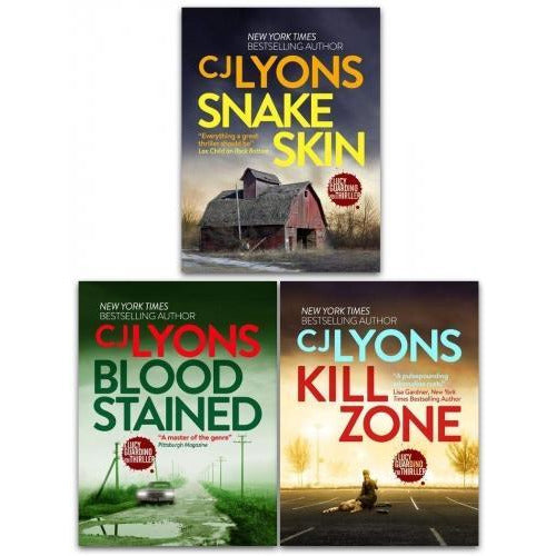 Cj Lyons Lucy Guardian Fbi Thrillers 3 Books Collection Set Kill Zone Blood Stained Snake Skin