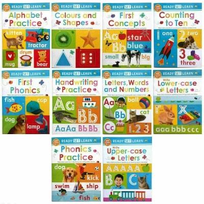 Wipe Clean Ready Set Learn 10 Early Learning Books Set Collection - Phonics, Alphabets, Numbers, Letters, Words, Colours, Shapes