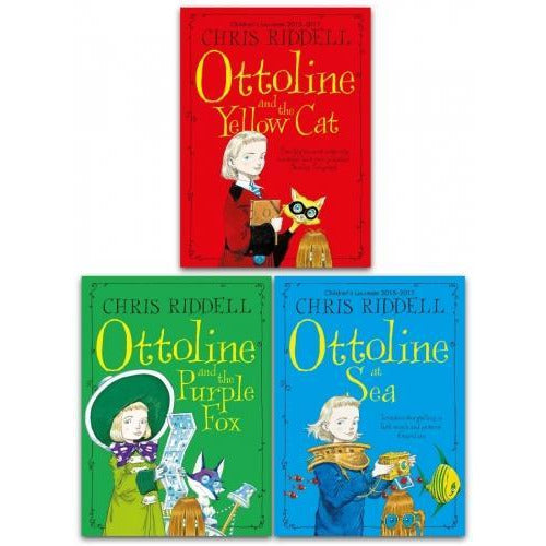 Chris Riddell Ottoline Collection 3 Set - Ottoline at Sea, Ottoline and The Yellow Cat, Ottoline and The Purple Fox