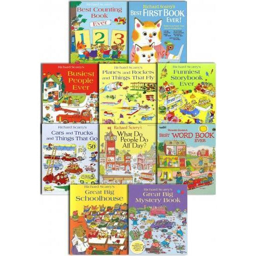 Richard Scarrys Best Collection Ever 10 Books Set