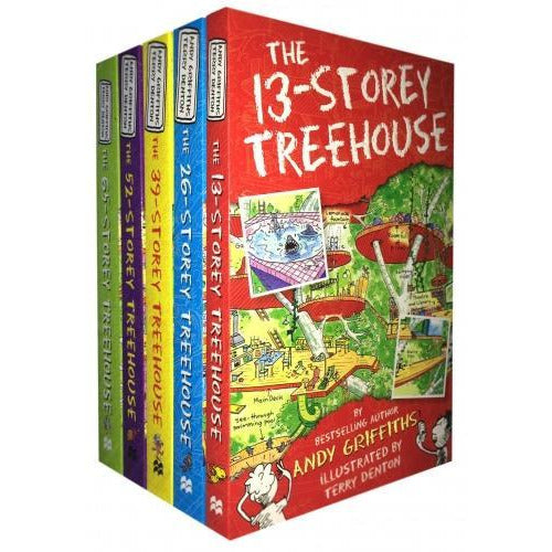 The 13-storey Treehouse Collection Andy Griffiths And Terry Denton 5 Books Set (Book 1-5)