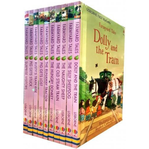 Usborne First Reading Farmyard Tales Collection 10 Books Set (Age 3+)