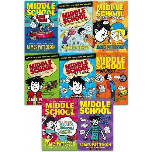 James Patterson Middle School Collection 8 Books Set