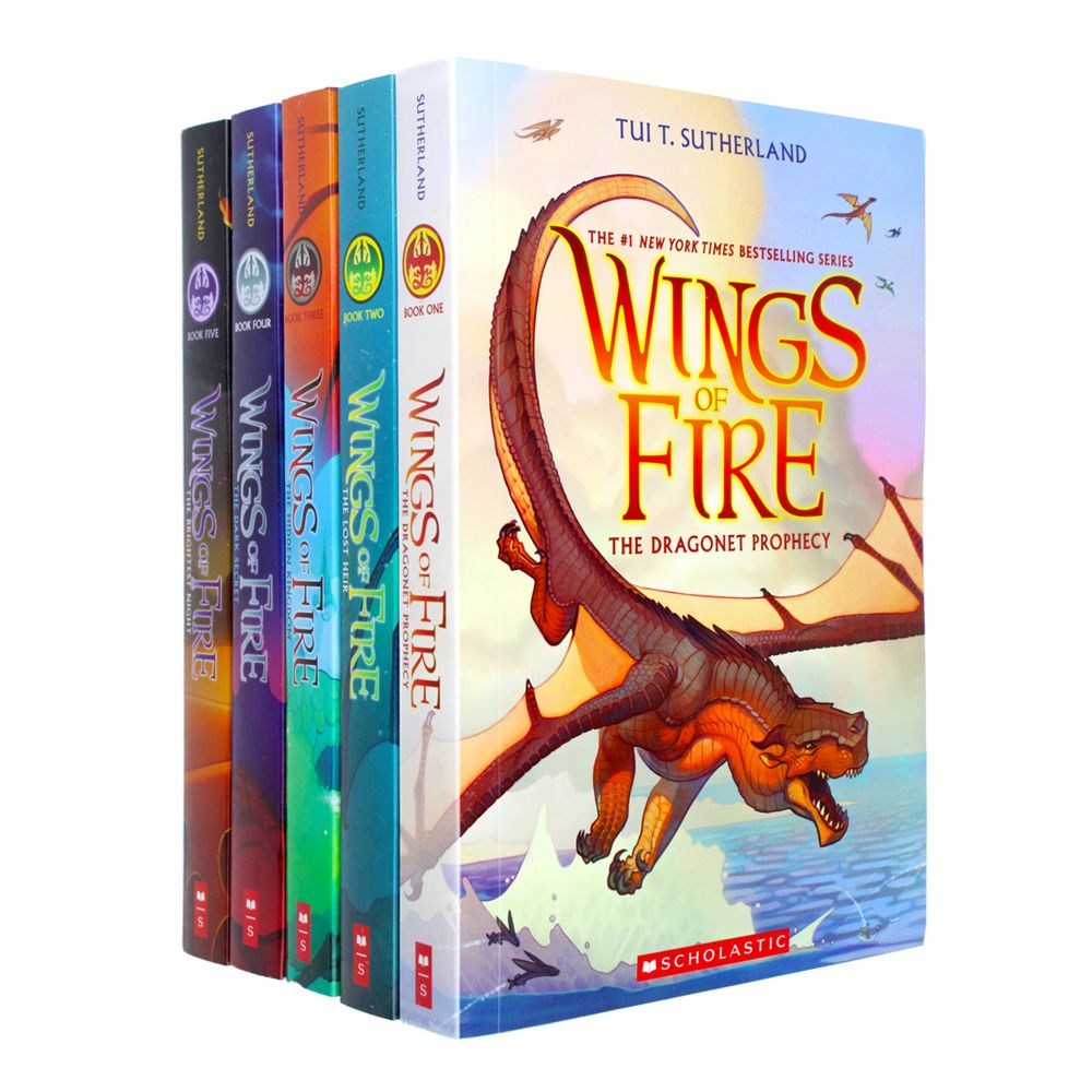 Wings of Fire 5 Books Boxset Collection By Tui T Sutherland - Ages 9-14