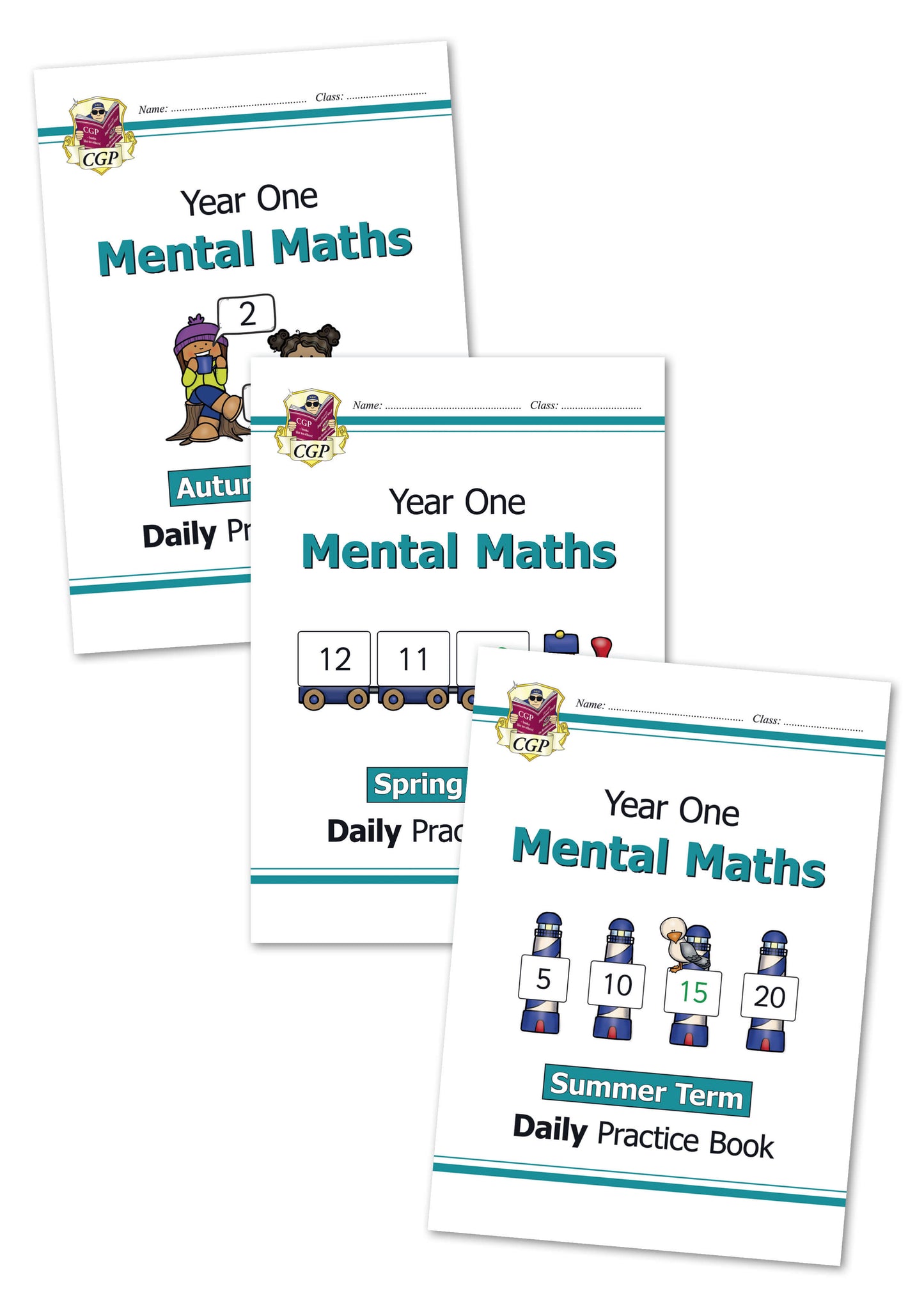 KS1 Mental Maths Daily Practice Book Bundle: Year 1 - Autumn, Spring & Summer Term