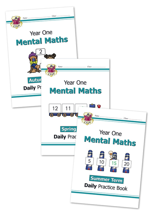 KS1 Mental Maths Daily Practice Book Bundle: Year 1 - Autumn, Spring & Summer Term