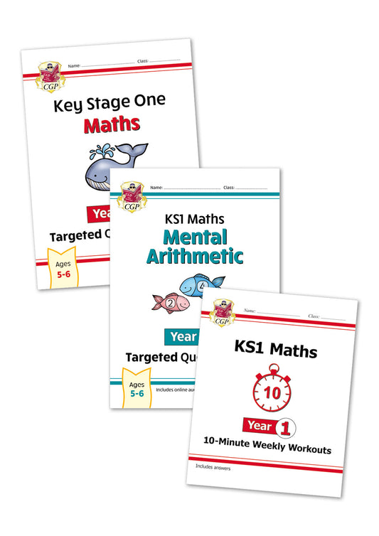 KS1 Year 1 Maths Workbook Bundle (3 books)