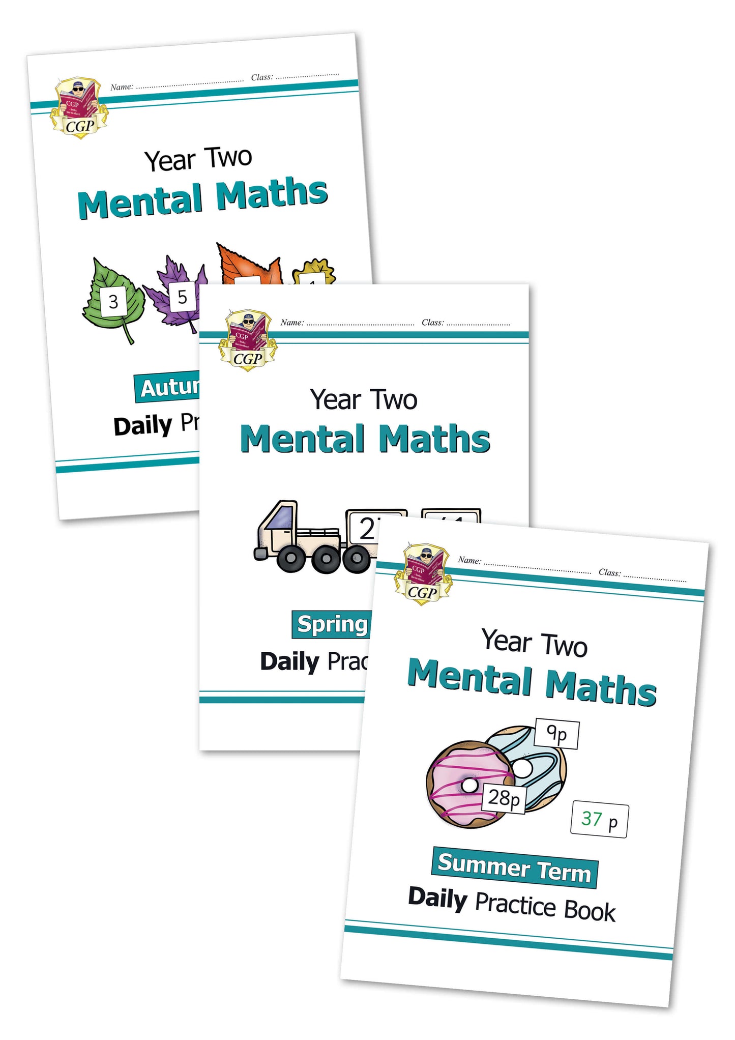 KS1 Mental Maths Daily Practice Book Bundle: Year 2 - Autumn, Spring & Summer Term