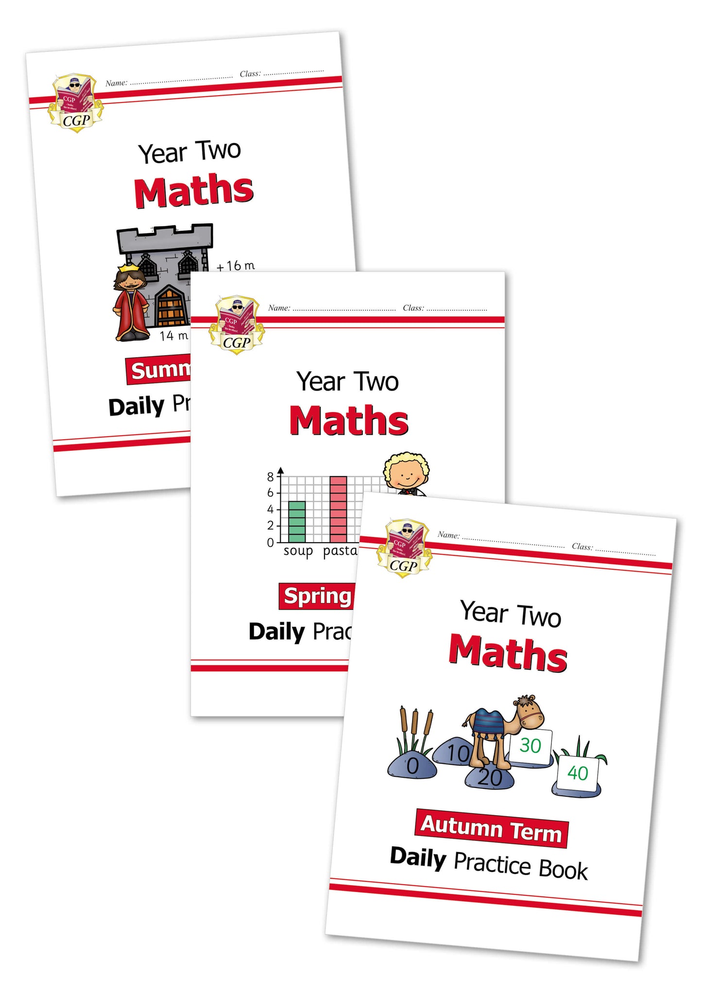 KS1 Maths Daily Practice Book Bundle: Year 2 - Autumn Term, Spring Term & Summer Term