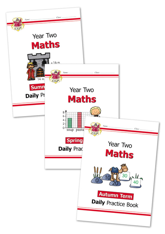 KS1 Maths Daily Practice Book Bundle: Year 2 - Autumn Term, Spring Term & Summer Term