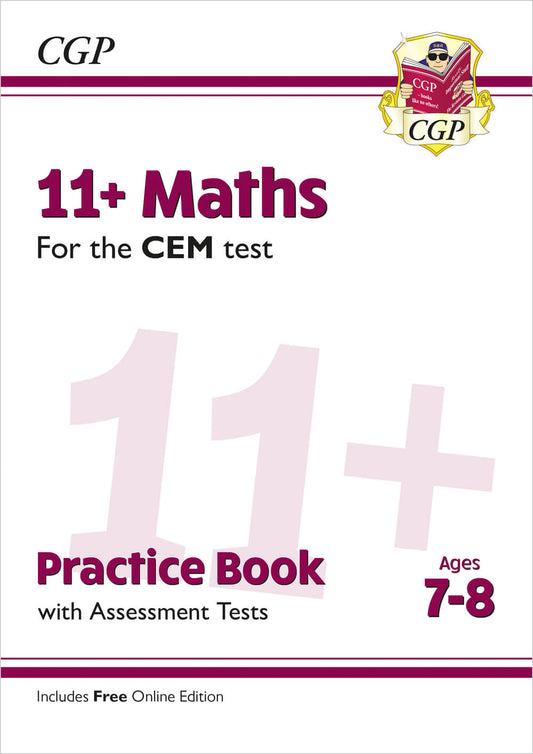 11+ CEM Maths Practice Book & Assessment Tests - Ages 7-8 (with Online Edition)