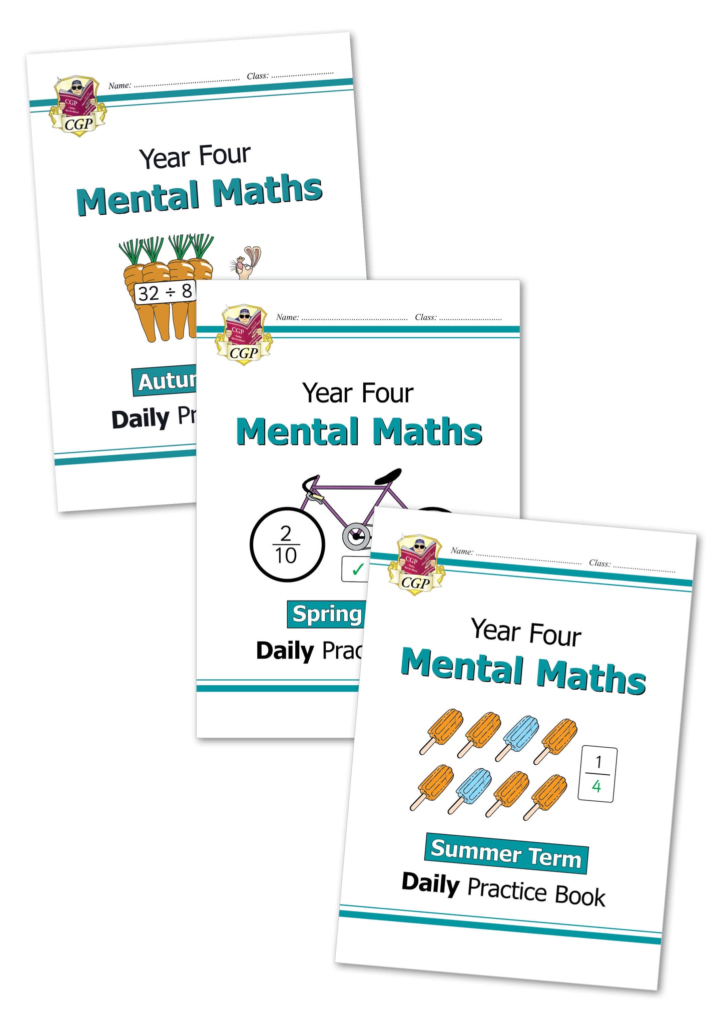 KS2 Mental Maths Daily Practice Book Bundle: Year 4 - Autumn, Spring & Summer Term