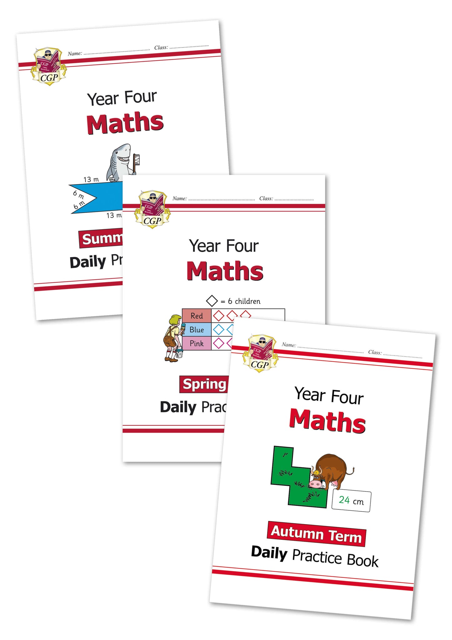 KS2 Maths Daily Practice Book Bundle: Year 4 - Autumn Term, Spring Term & Summer Term