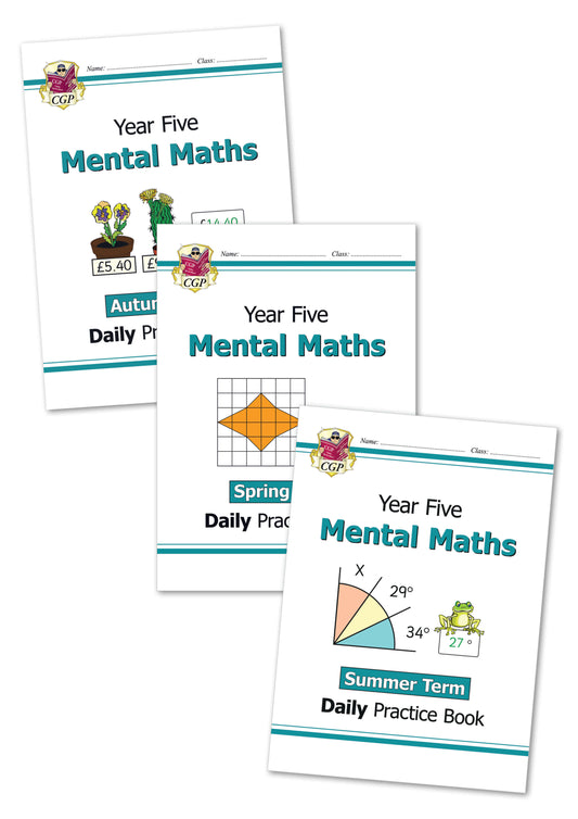 KS2 Mental Maths Daily Practice Book Bundle: Year 5 - Autumn, Spring & Summer Term