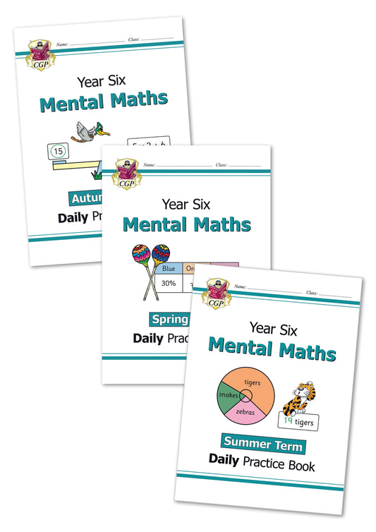 KS2 Mental Maths Daily Practice Book Bundle: Year 6 - Autumn, Spring & Summer Term