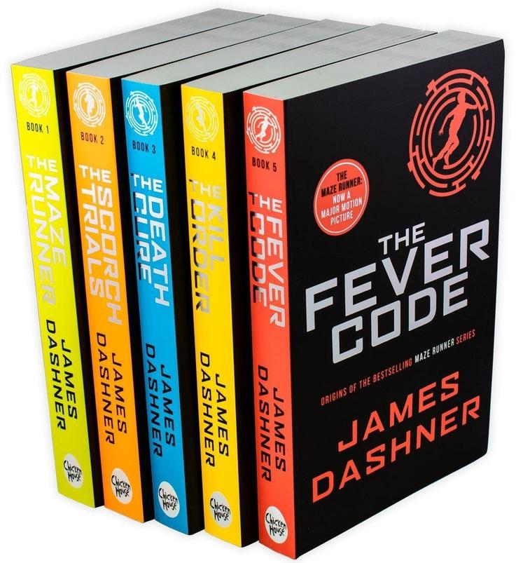 Maze Runner Series by James Dashner—a thrilling 5-book set including The Death Cure and Scorch Trials! Dive into this captivating dystopian adventure!