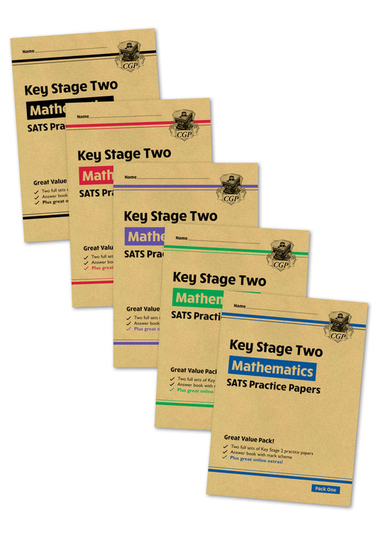 KS2 Maths SATS Practice Paper Bundle: Packs 1, 2, 3, 4 & 5 with Online Extras (for the 2025 tests)