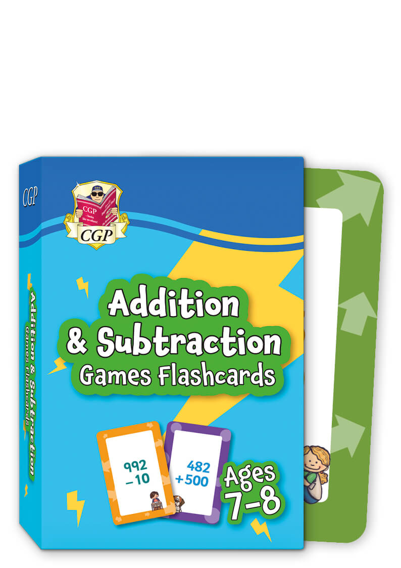 Addition & Subtraction Games Flashcards for Ages 7-8 (Year 3)