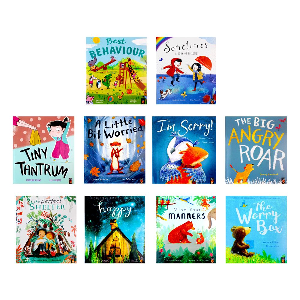 Children Best Behaviour 10 Books Collection Set (Sometimes, A Book of Feelings, Tiny Tantrum, A Little Bit Worried, I’m Sorry, The Big Angry Roar, The Perfect Shelter, Best Behaviour, Happy & More)