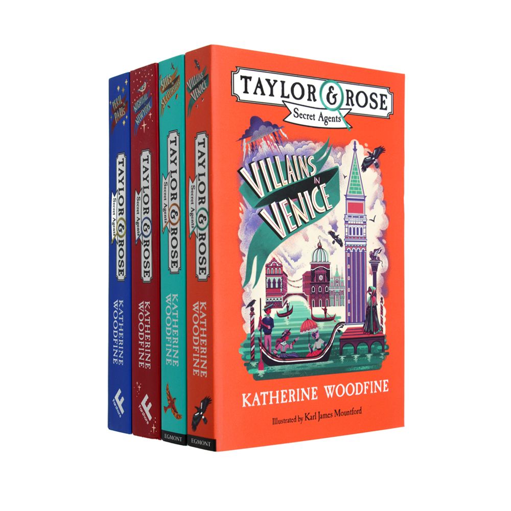 Taylor & Rose Secret Agents Series 4 Books Collection Set By Katherine Woodfine- Ages 9-14