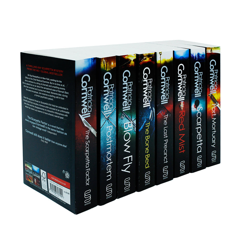 Kay Scarpetta Series 8 Books Collection Set by Patricia Cornwell (Scarpetta, The Scarpetta Factor, Red Mist, The Last Precinct, Postmortem, Port Mortuary, The Bone Bed, Blow Fly)