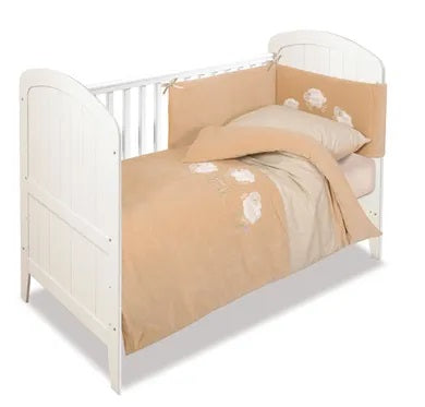 BabyMatex, Lambs, 3-piece bedding set, beige, 100x135 cm