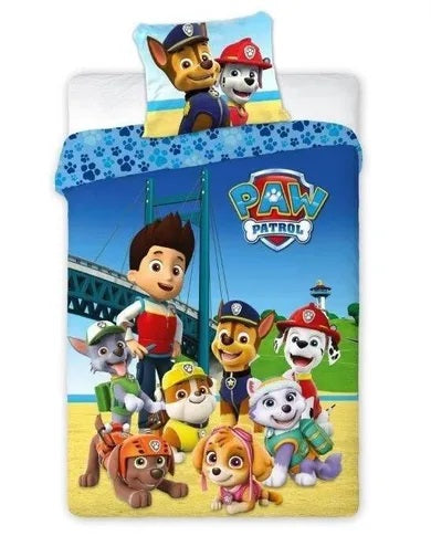 Paw Patrol, 2-piece cotton bedding set, 160x200 cm