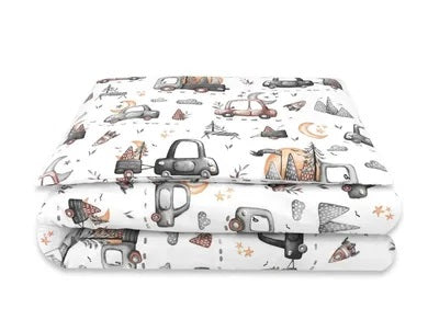 MimiNu, Gray Cars, 2-piece bedding set, 100x135 cm