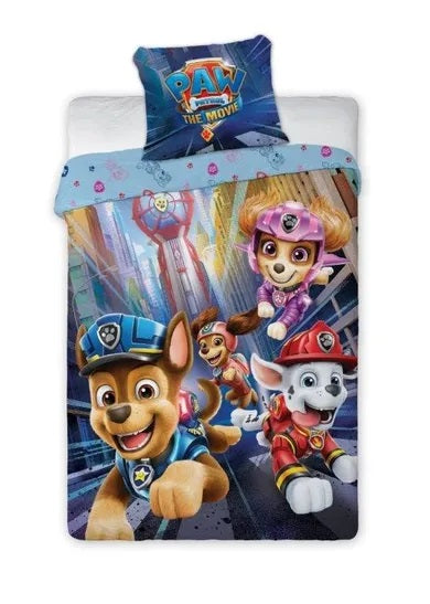 Paw Patrol, Movie, 2-piece bedding set, blue, 160x200 cm