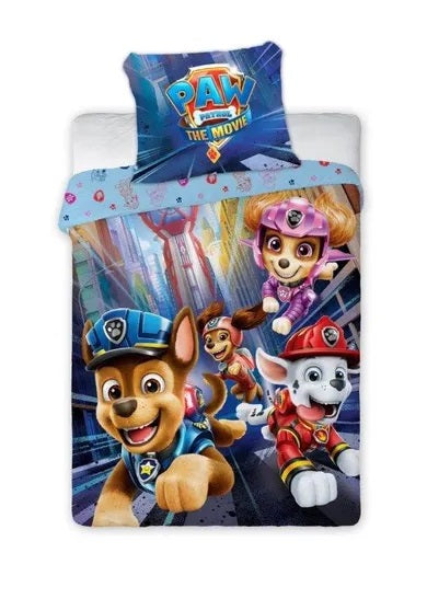 Paw Patrol, Movie, 2-piece bedding set, blue, 100x135 cm