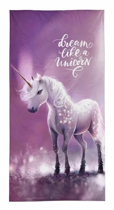 Unicorn, beach towel, 70x140 cm