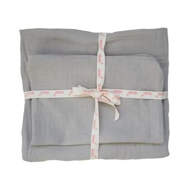 Kikadu, muslin bedding, silver gray, 100x135 cm