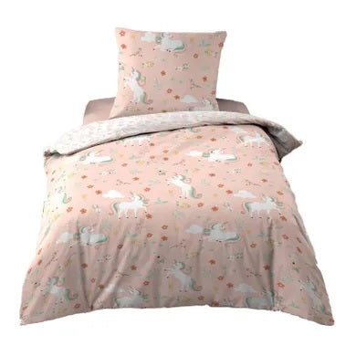 Interior bedding set, girls bedding, Majestic, unicorns, microfiber, 140x200 cm