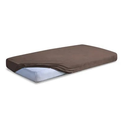 Matex, fitted terry sheet, brown, 90x200 cm