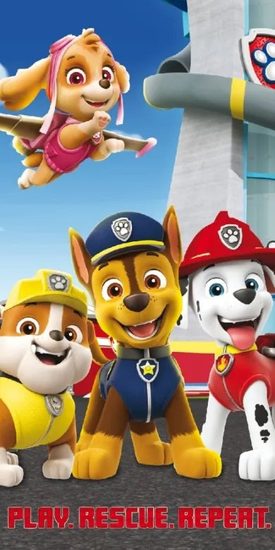 Paw Patrol, Play and Rescue, bath towel, 70x140 cm